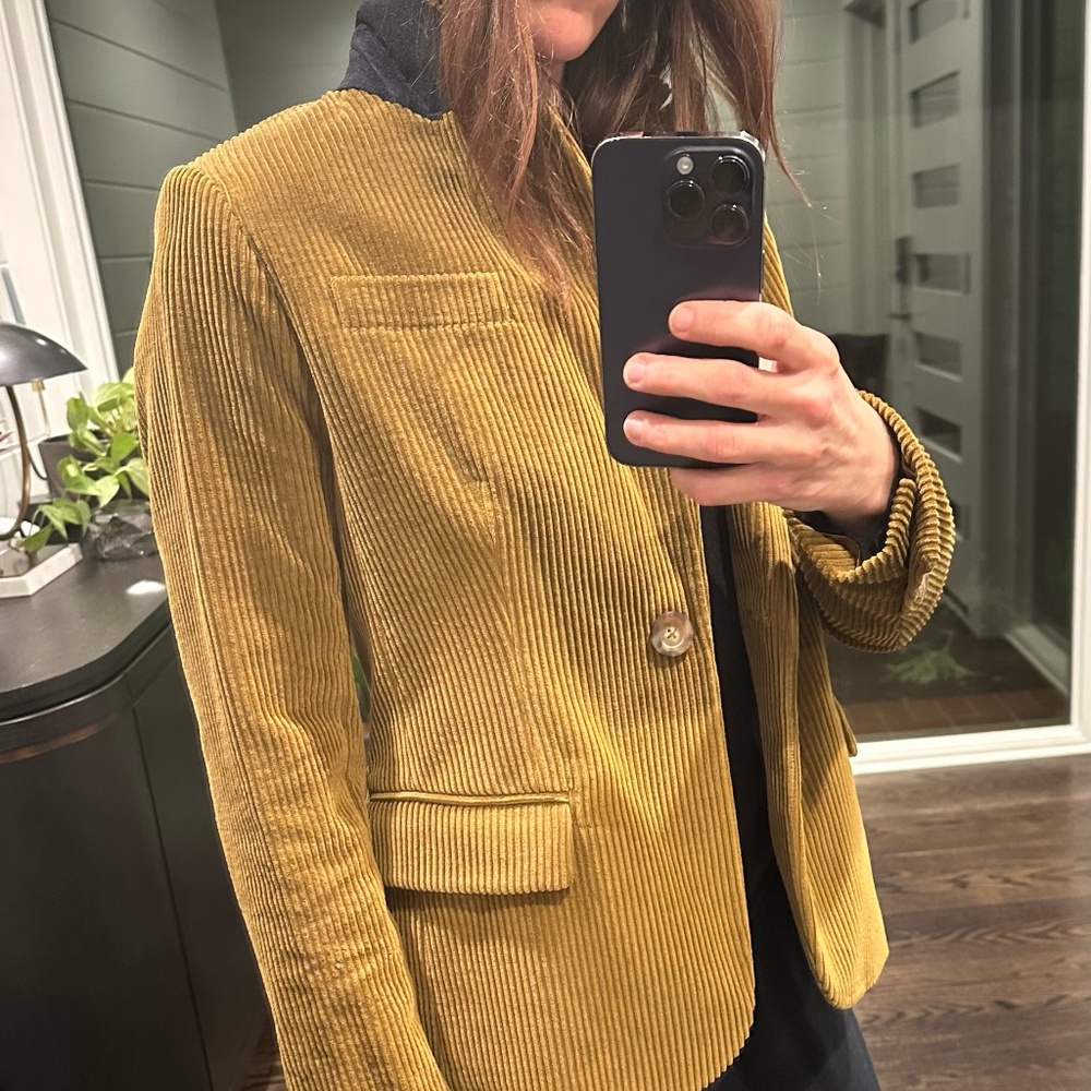 Bronze Corduroy INES DE LA FRESSANGE Blazer Size 36